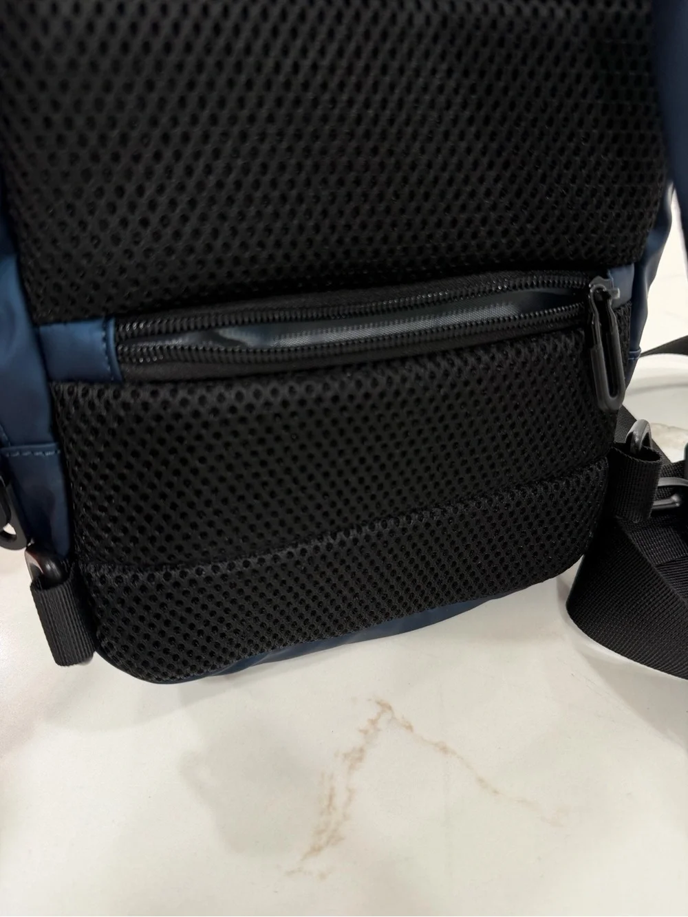 B-APASA Anti-Theft Sling Bag with USB Charging Port — Blue & Black